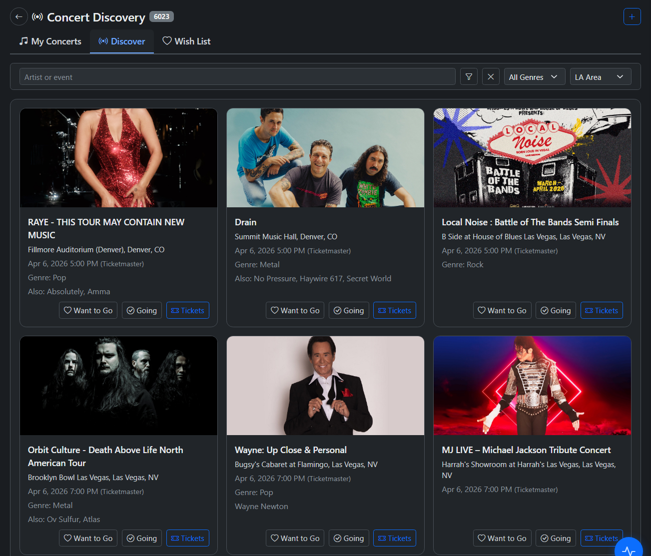 Concert Discovery