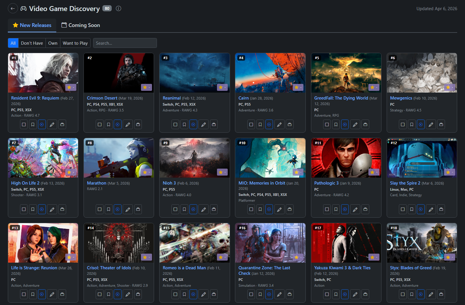 Video Game Discovery