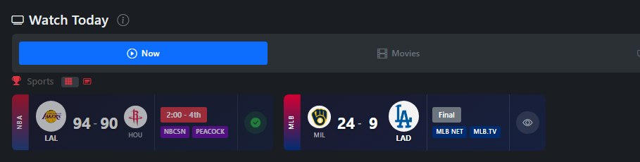 Sports - live scores with auto-refresh
